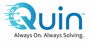 Quin logo. Always on. Always solving.
